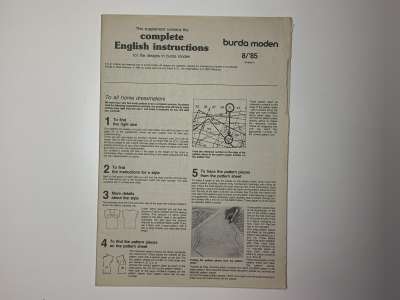 ���������� �51 ������� Burda 8/1985
