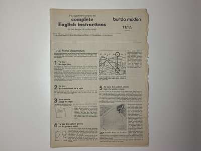 ���������� �50 ������� Burda 11/1985