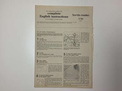 ���������� �50 ������� Burda 7/1985