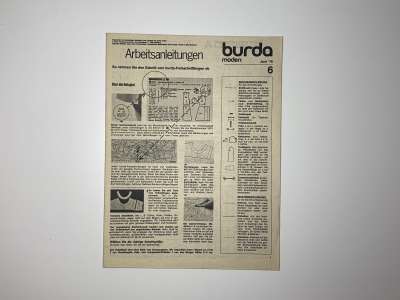 ���������� �62 ������� Burda 6/1976