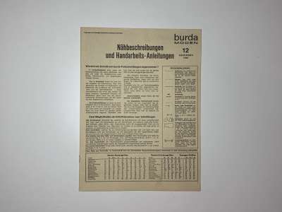 ���������� �56 ������� Burda 12/1968