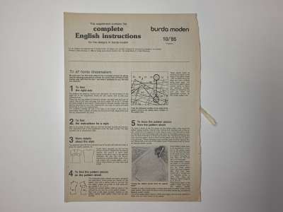 ���������� �51 ������� Burda 10/1985
