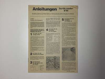���������� �50 ������� Burda 8/1985