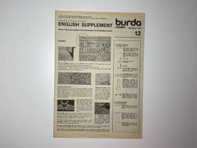 ���������� �69 ������� Burda 12/1975