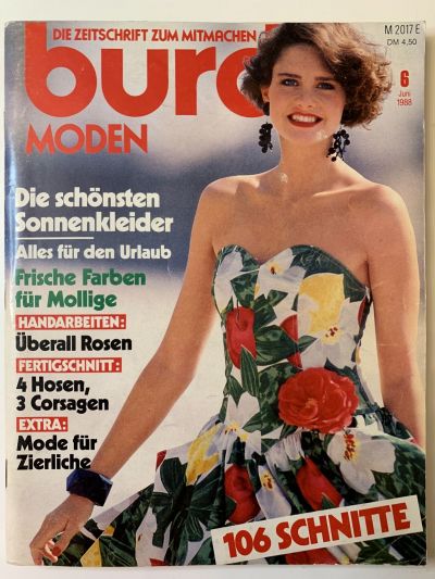 Фотография обложки журнала Burda 6/1988