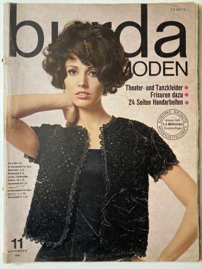 Фотография обложки журнала Burda 11/1965