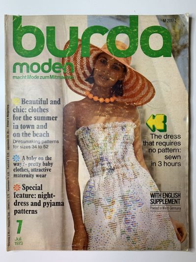 Фотография обложки журнала Burda 7/1973