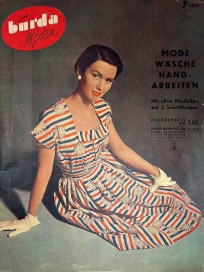 Фотография обложки журнала Burda 7/1951