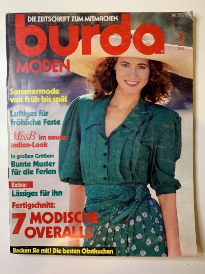 Фотография обложки журнала Burda 7/1989