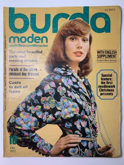 Фотография обложки журнала Burda 10/1972