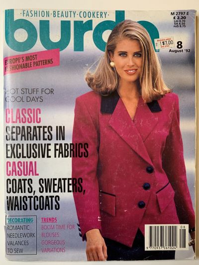 Фотография обложки журнала Burda 8/1992
