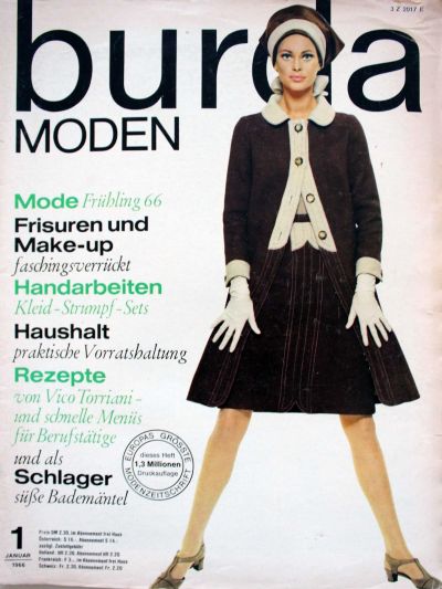 Фотография обложки журнала Burda 1/1966