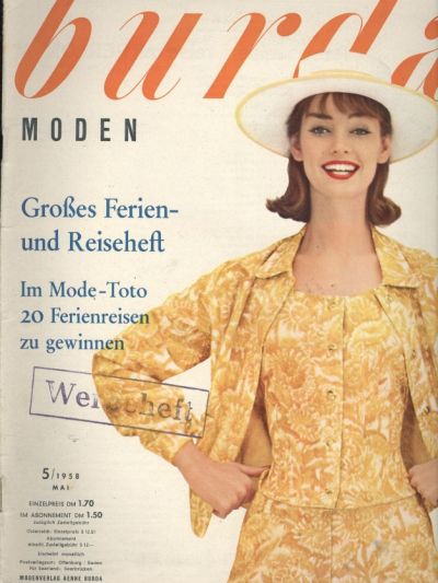 Фотография обложки журнала Burda 5/1958