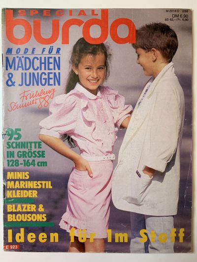 Фотография обложки журнала Burda Мода для девочек и мальчиков Весна-Лето 1988 E923