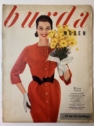 Фотография обложки журнала Burda 2/1958