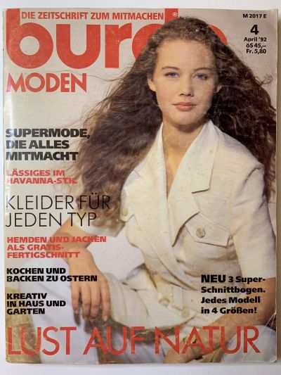 Фотография обложки журнала Burda 4/1992
