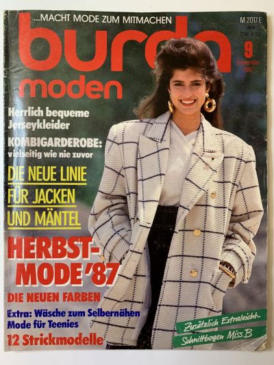 Фотография обложки журнала Burda 9/1987