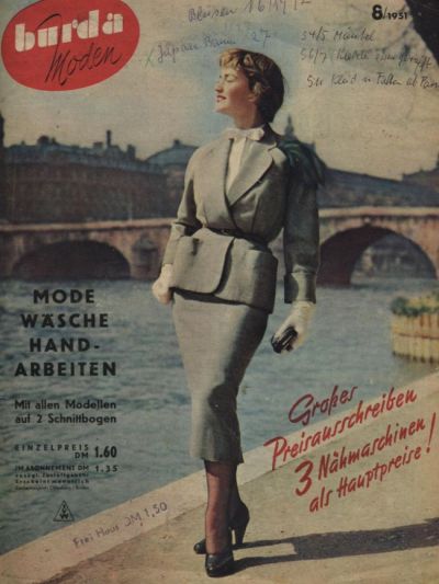 Фотография обложки журнала Burda 8/1951