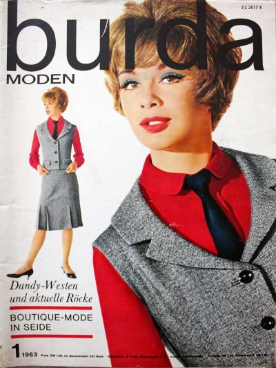 Фотография обложки журнала Burda 1/1963