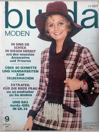 Фотография обложки журнала Burda 9/1969