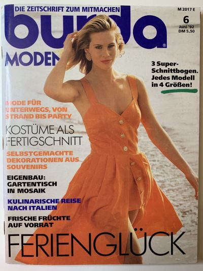 Фотография обложки журнала Burda 6/1992