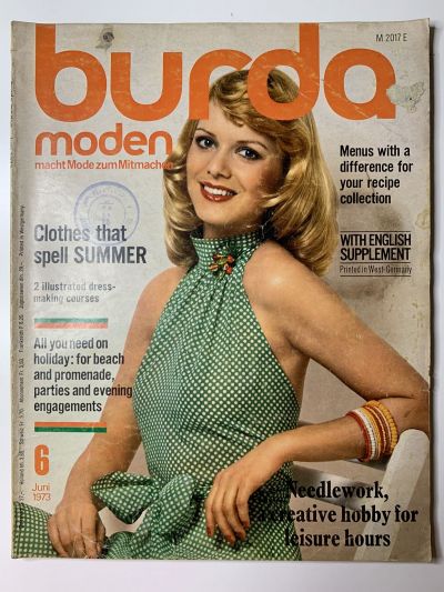 Фотография обложки журнала Burda 6/1973