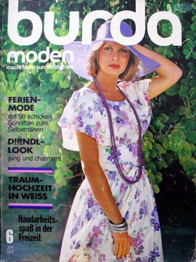 Фотография обложки журнала Burda 6/1975