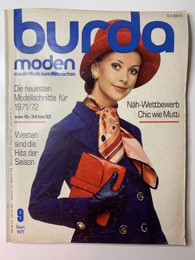 Фотография обложки журнала Burda 9/1971