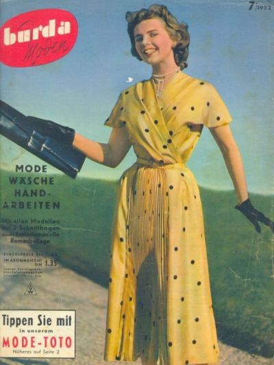 Фотография обложки журнала Burda 7/1952