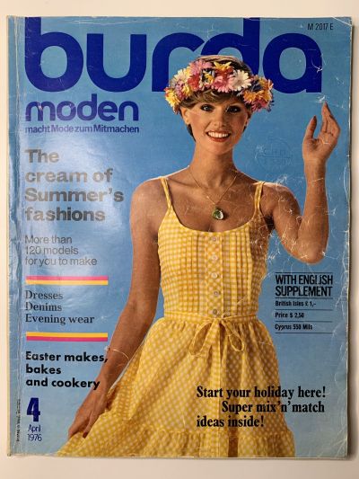 Фотография обложки журнала Burda 4/1976