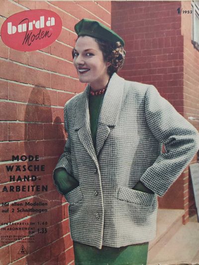 Фотография обложки журнала Burda 1/1952