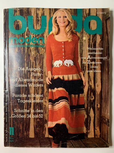 Фотография обложки журнала Burda 11/1971
