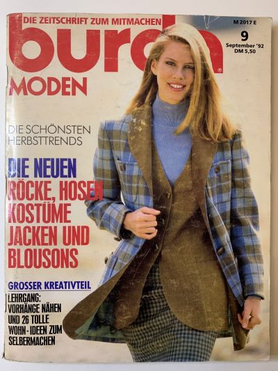 Фотография обложки журнала Burda 9/1992
