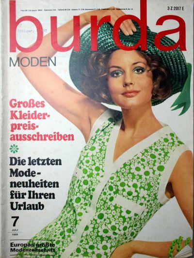 Фотография обложки журнала Burda 7/1968