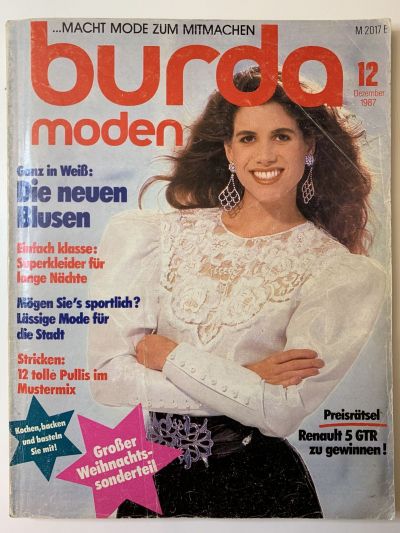 Фотография обложки журнала Burda 12/1987