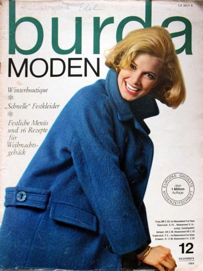 Фотография обложки журнала Burda 12/1964