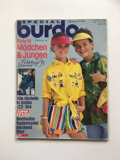 Фотография обложки журнала Burda Мода для девочек и мальчиков Весна-Лето 1993