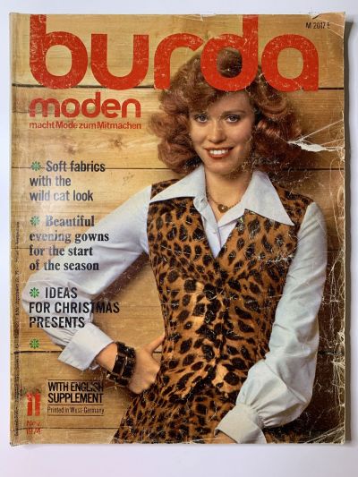 ���������� ������� ������� Burda 11/1974
